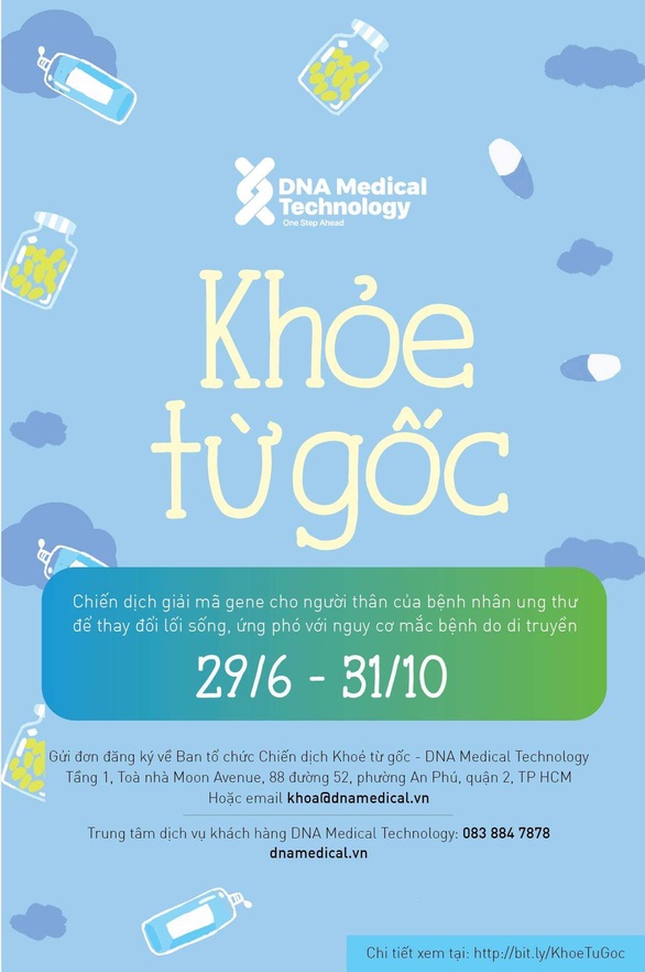 Chiến dịch giải mã gen miễn phí cho người thân của bệnh nhân ung thư - Ảnh 1. Chiến dịch giải mã gen miễn phí cho người thân của bệnh nhân ung thư - Ảnh 1.