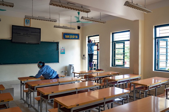 Hà Nội chuẩn bị thi tuyển sinh lớp 10: Giúp thí sinh chống nóng - Ảnh 1. Hà Nội chuẩn bị thi tuyển sinh lớp 10: Giúp thí sinh chống nóng - Ảnh 1.