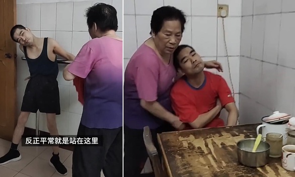Bé trai bại não bị bỏ rơi, nữ điều dưỡng ẵm về nuôi 42 năm - Ảnh 1. Bé trai bại não bị bỏ rơi, nữ điều dưỡng ẵm về nuôi 42 năm - Ảnh 1.