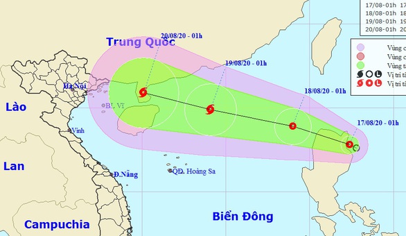 Rạng sáng 17-8, áp thấp nhiệt đới hướng vào Bắc Biển Đông, khả năng thành bão - Ảnh 1. Rạng sáng 17-8, áp thấp nhiệt đới hướng vào Bắc Biển Đông, khả năng thành bão - Ảnh 1.