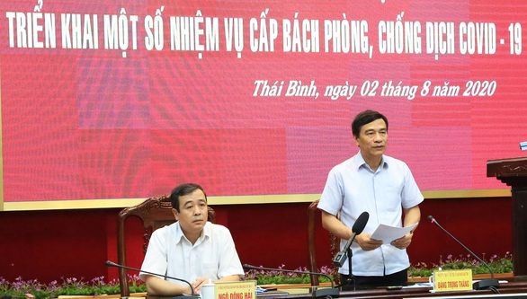 Vừa hủy công tác, lãnh đạo tỉnh Thái Bình lập tức họp chỉ đạo phòng chống dịch COVID-19 - Ảnh 1. Vừa hủy công tác, lãnh đạo tỉnh Thái Bình lập tức họp chỉ đạo phòng chống dịch COVID-19 - Ảnh 1.