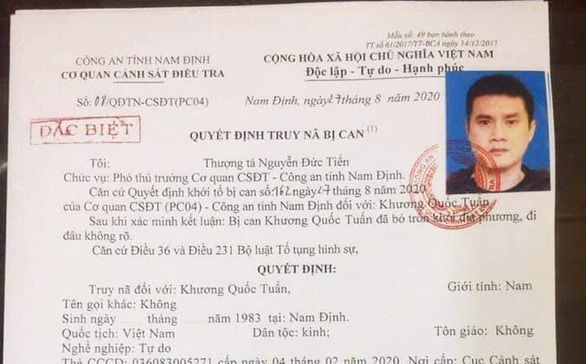 Truy nã đặc biệt cựu cầu thủ Nam Định trốn cách ly khi đang sốt - Ảnh 2. Truy nã đặc biệt cựu cầu thủ Nam Định trốn cách ly khi đang sốt - Ảnh 2.