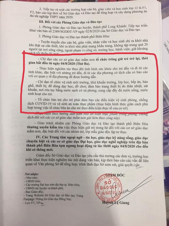 Sau một ngày tạm ngưng, Đồng Nai cho trẻ mầm non đi học trở lại - Ảnh 1. Sau một ngày tạm ngưng, Đồng Nai cho trẻ mầm non đi học trở lại - Ảnh 1.