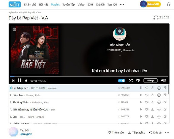 HIEUTHUHAI, Đen Vâu, Pháo... - những rapper trẻ được tìm kiếm nhiều trên NhacCuaTui - Ảnh 1. HIEUTHUHAI, Đen Vâu, Pháo... - những rapper trẻ được tìm kiếm nhiều trên NhacCuaTui - Ảnh 1.