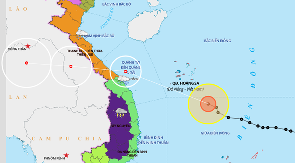 Bão số 5 dự báo đổ bộ Quảng Bình - Quảng Nam vào trưa - chiều mai 18-9 - Ảnh 2.