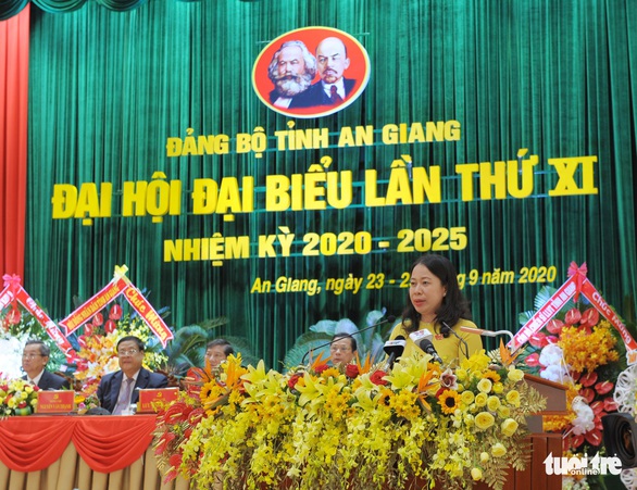 Bà Võ Thị Ánh Xuân tái đắc cử Bí thư Tỉnh ủy An Giang - Ảnh 1. Bà Võ Thị Ánh Xuân tái đắc cử Bí thư Tỉnh ủy An Giang - Ảnh 1.