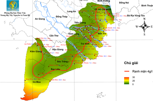 Xâm nhập mặn ở đồng bằng sông Cửu Long không nghiêm trọng như năm 2020 - Ảnh 1.