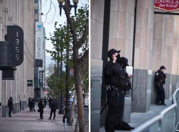 Cảnh sát bảo vệ trụ sở Twitter đối phó với khả năng biểu tình - Ảnh 2.