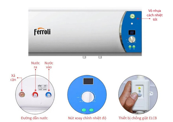 Bình nước nóng Ferroli trang bị 10 đặc tính an toàn - Ảnh 4.