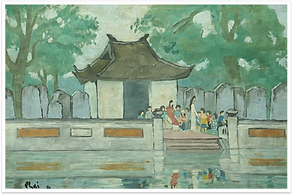 Ngắm Hà Nội đẹp tươi ngày giải phóng thủ đô trong tranh của nhiều danh họa - Ảnh 4. Ngắm Hà Nội đẹp tươi ngày giải phóng thủ đô trong tranh của nhiều danh họa - Ảnh 4.
