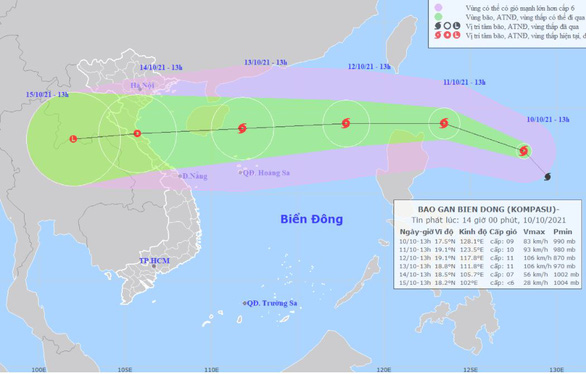 Bão số 8 đã vào biển phía Bắc Việt Nam gió giật cấp 11, sẽ suy yếu thành áp thấp nhiệt đới  - Ảnh 1.