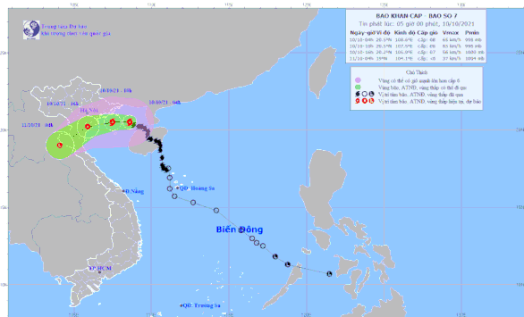 Bão số 7 cách đảo Bạch Long Vĩ 100km, dự báo thêm bão Kompasu vào Biển Đông đêm mai - Ảnh 1.