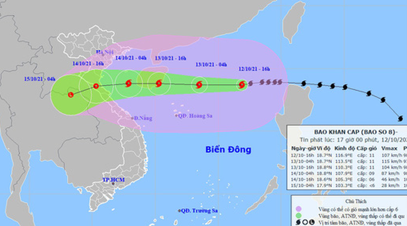 Bão số 8 hướng vào Thanh Hóa - Quảng Bình, suy yếu trước khi đổ bộ - Ảnh 1. Bão số 8 hướng vào Thanh Hóa - Quảng Bình, suy yếu trước khi đổ bộ - Ảnh 1.