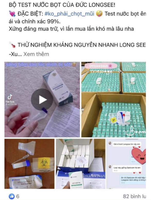 Tràn lan kit xét nghiệm nước bọt, quảng cáo có cánh  - Ảnh 2.