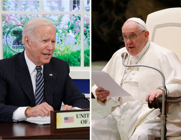 Lần đầu tiên Tổng thống Biden yết kiến Giáo hoàng Francis - Ảnh 2.
