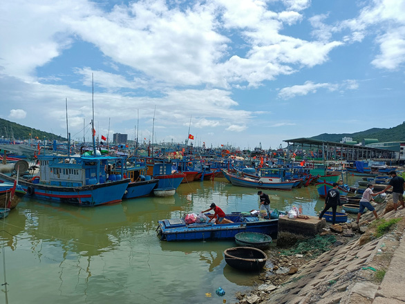 Giá xăng dầu tăng cao, tàu cá nằm bờ - Ảnh 1.