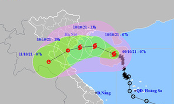 Bão số 7 tăng tốc, áp sát Đồng bằng Bắc Bộ và Bắc Trung Bộ - Ảnh 1.