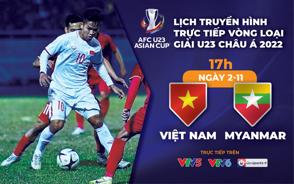 Lịch trực tiếp U23 Việt Nam - Myanmar - Ảnh 1.