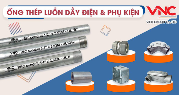 Ống thép luồn dây điện EMT chuẩn UL 797 - Thay thế hàng nhập khẩu - Ảnh 1.