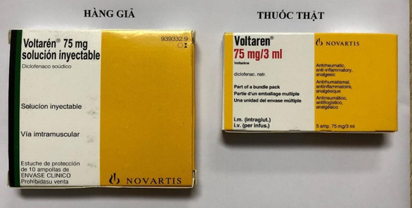Bộ Y tế cảnh báo mẫu thuốc giảm đau Voltarén 75mg nghi ngờ là thuốc giả - Ảnh 1.
