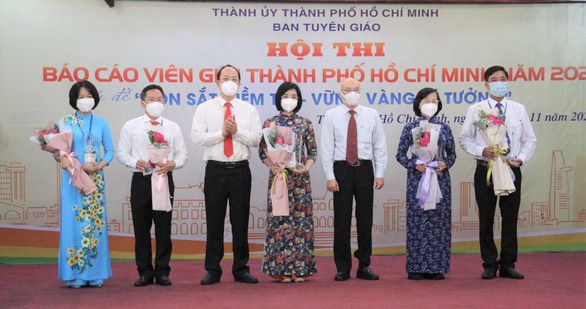 9 thí sinh vào chung kết hội thi Báo cáo viên giỏi TP.HCM: Son sắt niềm tin - vững vàng lý tưởng - Ảnh 1.