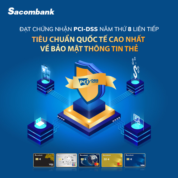 8 năm liên tiếp Sacombank đạt chứng nhận PCI DSS về bảo mật thẻ - Ảnh 1.