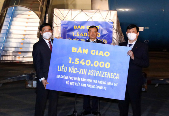 Việt Nam tiếp nhận 1,54 triệu liều vắc xin AstraZeneca từ Chính phủ Nhật Bản - Ảnh 1.