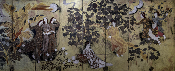 Ngắm tranh sơn mài của Nguyễn Gia Trí, Hoàng Tích Chù... trong không gian ảo - Ảnh 1.