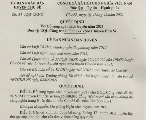 Chi cúng nghĩa trang đầu năm thành chi cho... COVID-19: Lỗi đánh máy? - Ảnh 1.