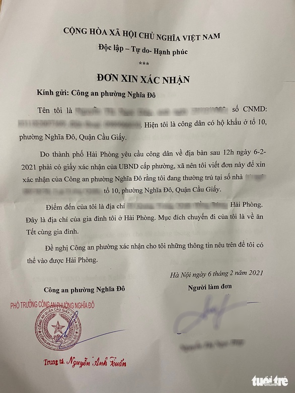 Tôi đi xin giấy phép về Hải Phòng - Ảnh 1. Tôi đi xin giấy phép về Hải Phòng - Ảnh 1.