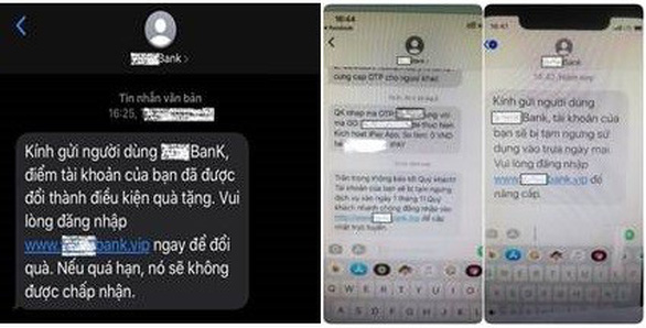 Người dùng dồn dập nhận tin nhắn ‘giả’ tên thương hiệu ngân hàng - Ảnh 2.