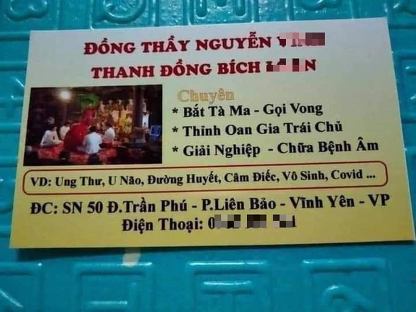 Làm rõ thông tin thầy đồng chuyên bắt tà ma, chữa bệnh COVID - Ảnh 1.