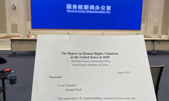 Trung Quốc tung sớm báo cáo nhân quyền về Mỹ - Ảnh 1.