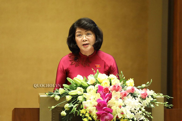 Trình Quốc hội miễn nhiệm Phó chủ tịch nước Đặng Thị Ngọc Thịnh - Ảnh 1.