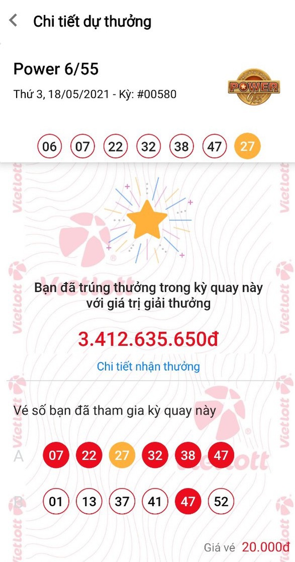 Thuê bao Mobifone đầu tiên nhận Jackpot qua kênh Vietlott SMS trị giá 3,4 tỉ đồng - Ảnh 1. Thuê bao Mobifone đầu tiên nhận Jackpot qua kênh Vietlott SMS trị giá 3,4 tỉ đồng - Ảnh 1.
