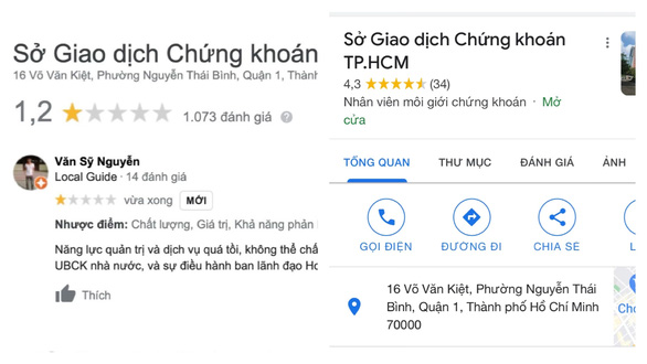 HoSE vừa bị hàng ngàn 1 sao trên Google bỗng... biến mất đánh giá, tại sao? - Ảnh 1.