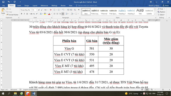 Ưu đãi kép khi mua Vios trong tháng 6 - Ảnh 2.