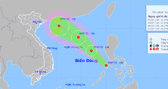 Ngày 5-7, dự báo áp thấp nhiệt đới trên Biển Đông, biển Bình Thuận đến Cà Mau sóng to - Ảnh 1.