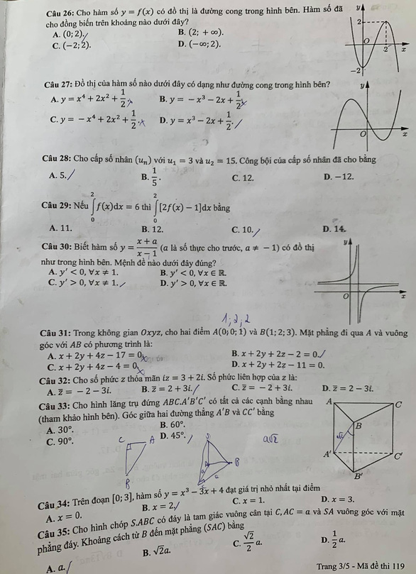 Đề toán thi tốt nghiệp THPT 2021: Thí sinh, giáo viên nói đề vừa sức - Ảnh 3.