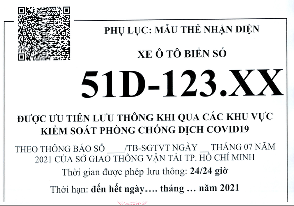 Xe chở hàng, chở người qua lại TP.HCM cần có Thẻ nhận diện - Ảnh 1.