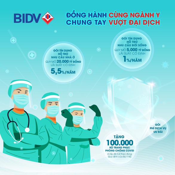 BIDV tung gói tín dụng đặc biệt hỗ trợ ngành y - Ảnh 1. BIDV tung gói tín dụng đặc biệt hỗ trợ ngành y - Ảnh 1.