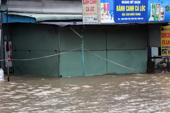Biên Hòa: nước ùn ùn tràn vào nhà dân, nhiều tuyến đường ngập sâu - Ảnh 6.