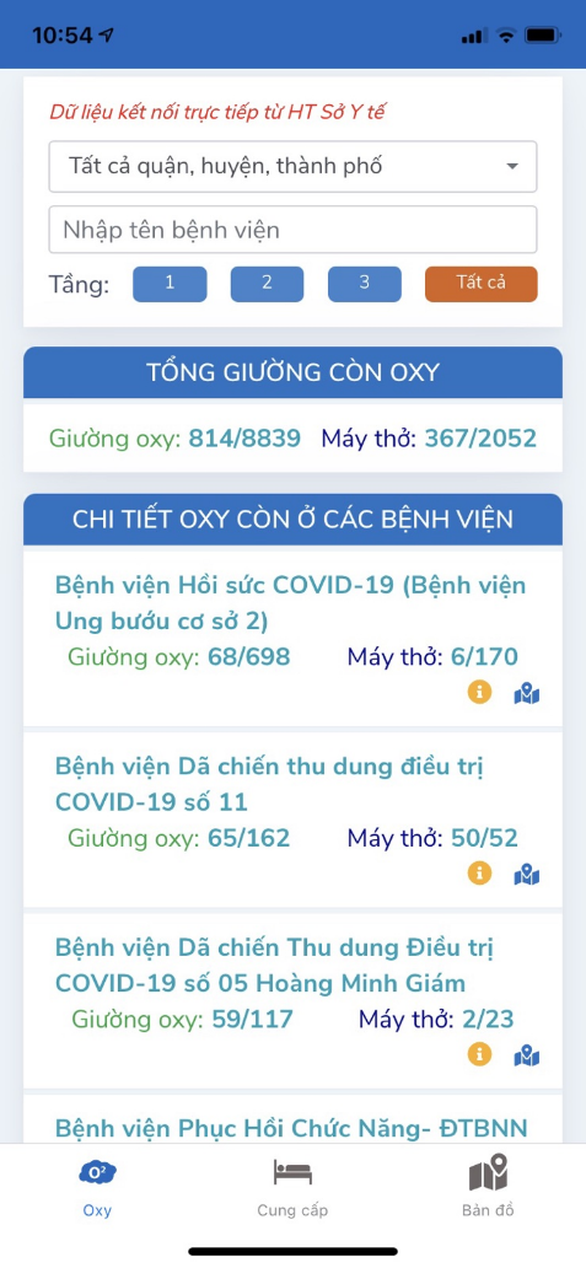 Ra mắt ứng dụng tìm giường oxy cho bệnh nhân COVID-19 - Ảnh 2.