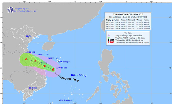 Áp thấp nhiệt đới mạnh lên thành bão số 6, đảo Lý Sơn có gió giật cấp 8 - Ảnh 2.