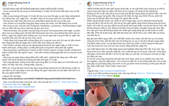 Sở Thông tin truyền thông yêu cầu Angela Phương Trinh gỡ bỏ thông tin chữa COVID-19 từ giun đất - Ảnh 2.