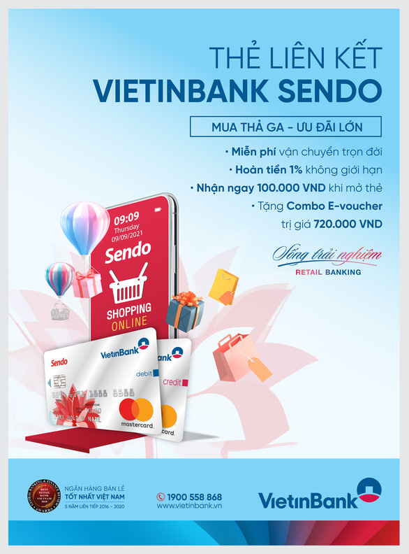 Thẻ đồng thương hiệu MasterCard Platinum VietinBank Sendo: Đặc quyền ưu đãi không giới hạn - Ảnh 1. Thẻ đồng thương hiệu MasterCard Platinum VietinBank Sendo: Đặc quyền ưu đãi không giới hạn - Ảnh 1.