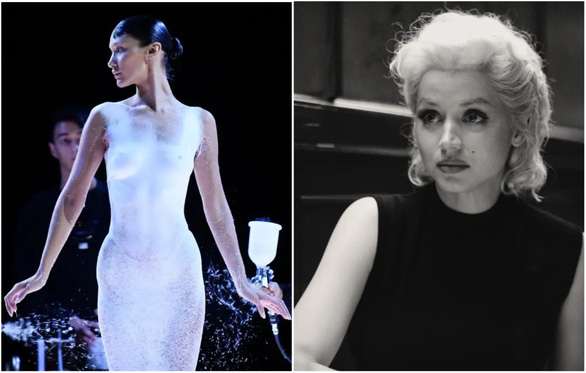 Bella Hadid gây sốt với chiếc váy phun sơn, phim về Marilyn Monroe bị chỉ trích chống phá thai - Ảnh 1.