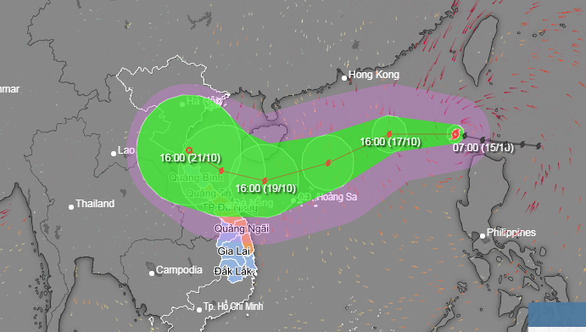 Bão Nesat vào Biển Đông, có thể mạnh lên cấp 13, giật cấp 16 trong 2 ngày tới - Ảnh 1.