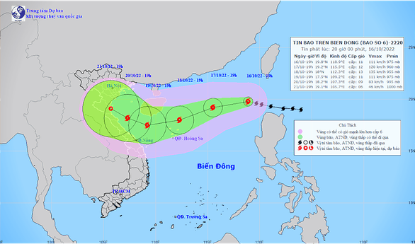 Ba kịch bản bão số 6 ảnh hưởng đất liền Việt Nam - Ảnh 1.