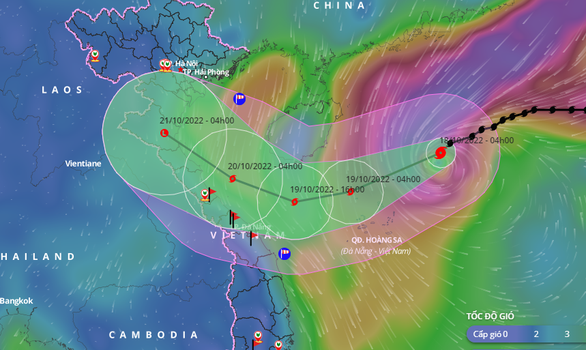 Bão số 6 mạnh cấp 12-13, giật cấp 15, ngày 20-10 tâm bão rất gần Quảng Bình, Hà Tĩnh  - Ảnh 1.
